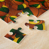 Groen goud basketbal meisjes jongens team kleuren legpuzzel (Zijkant)