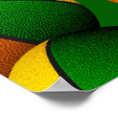 Groen Goud Basketbal Team Kleuren Feest Welkom Poster (Hoek)