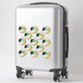 Groen Goud Basketbal Team Kleurt 13 Atleten Sticker (Koffer)