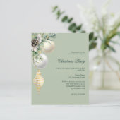 Groen goud bedrijf Christmas Party uitnodiging (Staand voorkant)