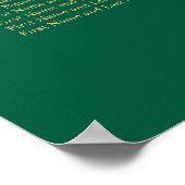 Groen Goud Beige 10 Tafel Stoelen Chart Poster (Hoek)