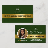 Groen & Goud Belastingbereider Boekhouding Visitek Visitekaartje (Voorkant / Achterkant)