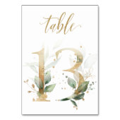 Groen & goud blad, Tafel 13, Tafel Nummer Kaart (Achterkant)
