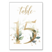 Groen & goud blad, Tafel 15, Tafelnummer (Voorkant)