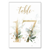 Groen & goud blad, Tafel 17, Tafelnummer (Achterkant)