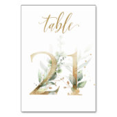 Groen & goud blad, Tafel 21, Tafelnummer (Achterkant)