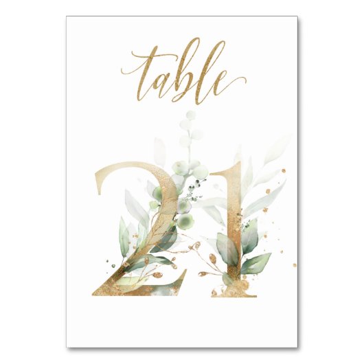 Groen & goud blad, Tafel 21, Tafelnummer (Voorkant)
