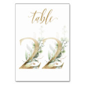 Groen & goud blad, Tafel 22, Tafelnummer (Voorkant)