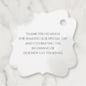 Groen Goud Bladeren Schattige Bruiloft Dank u Bedankjes Labels (Achterkant)