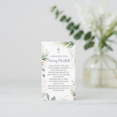 Groen Goud Bladerkruis Doopsgebed Contactkaartje (Staand voorkant)