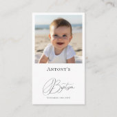 Groen Goud Bladerkruis Doopsgebed Contactkaartje (Achterkant)