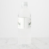 Groen Goud Bladgroen Kruis Doop Wijnlabel Waterfles Etiket (Achterkant)