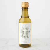 Groen Goud Bladgroen Kruis Doop Wijnlabel Wijn Etiket (Voorkant)