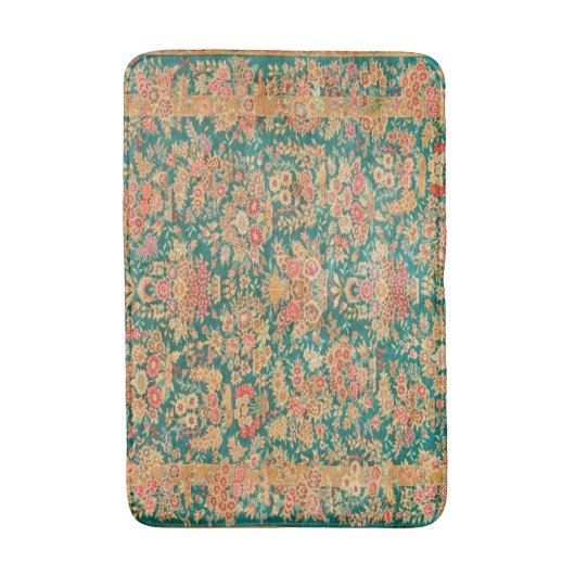 Groen goud bloem perzisch turks patroon badmat (Voorkant Verticaal)