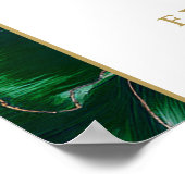 Groen Goud Bloemen 50e Jubileum Welkomstbord Poster (Hoek)