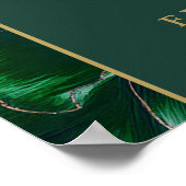 Groen Goud Bloemen 50e Jubileum Welkomstbord Poster (Hoek)