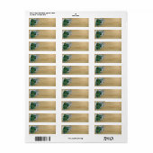 Groen Goud Bloemig 50ste Verjaardag Etiket (Full Sheet)