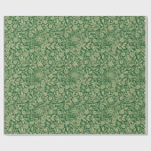 Groen & Goud Bloempatroon Cadeaupapier (Vlak)
