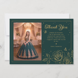 Groen & Goud Bloemstuk Quinceañera