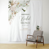 Groen & Goud Boho Bruidsdiner Bruiloft Brunch Acht Wandkleed (In situ)
