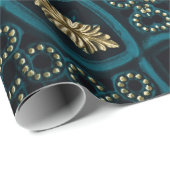 Groen Goud Boho Rosette Mandala Cadeaupapier (Rol Hoek)