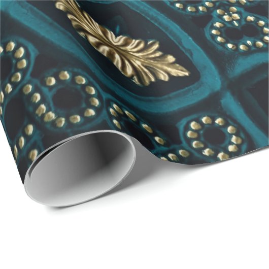 Groen Goud Boho Rosette Mandala Cadeaupapier (Rol Hoek)