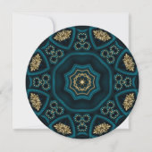 Groen Goud Boho Rosette Mandala Kaart (Voorkant)