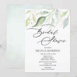 Groen Goud Botanische bladeren Vrijgezellenfeest Kaart