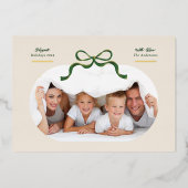 Groen & Goud Bow | De gelukkigste Feestdagen | Ova (Voorkant)