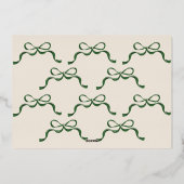 Groen & Goud Bow | De gelukkigste Feestdagen | Ova (Achterkant)