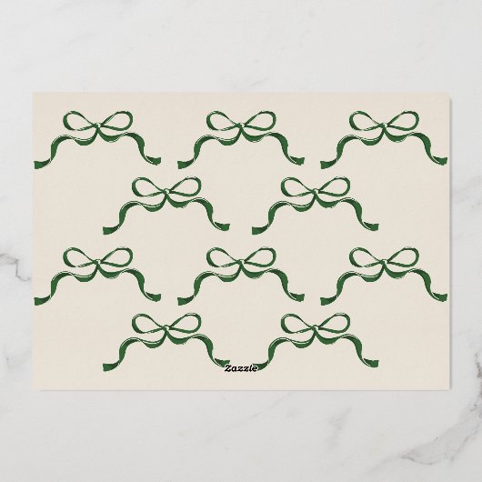 Groen & Goud Bow | De gelukkigste Feestdagen | Ova (Achterkant)