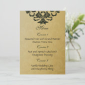 Groen Goud Bruiloft Menu (Staand voorkant)