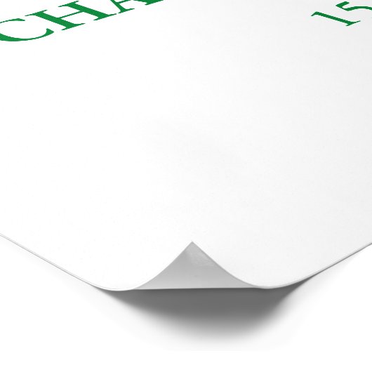 Groen Goud Bruiloft Welkom Custom 18x24 Poster (Hoek)