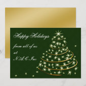 Groen goud Business Holiday Flat-kaarten Feestdagenkaart (Voorkant / Achterkant)