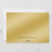 Groen goud Business Holiday Flat-kaarten Feestdagenkaart (Achterkant)