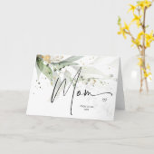 Groen Goud Cadeau voor Moeder Gelukkige Moederdag  Kaart (Gele Bloem)