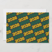 Groen & Goud Chalkboard Afstuderen Foto Kaart (Achterkant)