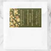 Groen Goud Champagne Bubbles Verjaardagslabel 750m Rechthoekige Sticker (Tas)