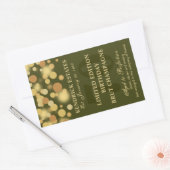 Groen Goud Champagne Bubbles Verjaardagslabel 750m Rechthoekige Sticker (Envelop)