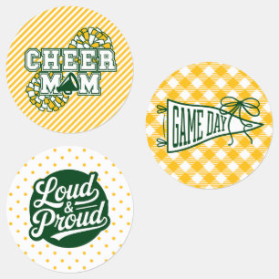Groen Goud Cheer Moeder Sticker Vel