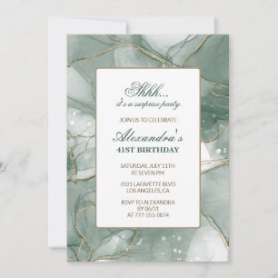 Groen Goud Chic Luxe Verrassing 41e verjaardag Kaart