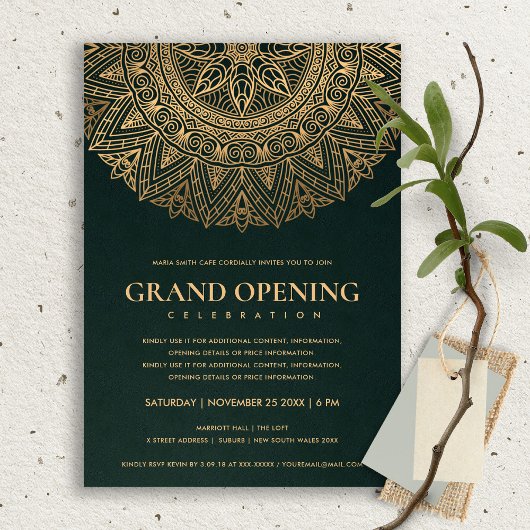 GROEN GOUD CLASSIC  MANDALA GRAND OPENING KAART