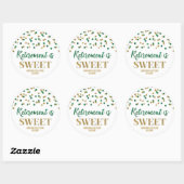 Groen Goud Confetti pensioen is zoet Ronde Sticker (Vel)