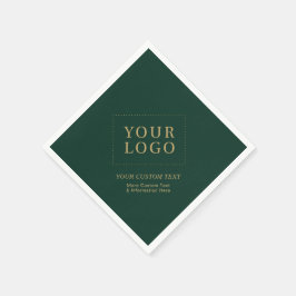 Groen & Goud Custom Business Logo Promotie Servet