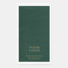 Groen & Goud Custom Business Logo Promotie Servet