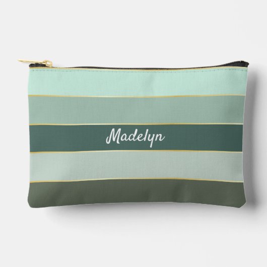 groen goud Custom Summer Color Block Stripes Etui (Voorkant)