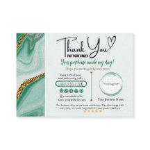 Groen Goud Dank u Visitekaartje