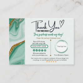 Groen Goud Dank u Visitekaartje