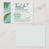Groen Goud Dank u Visitekaartje (Voorkant / Achterkant)