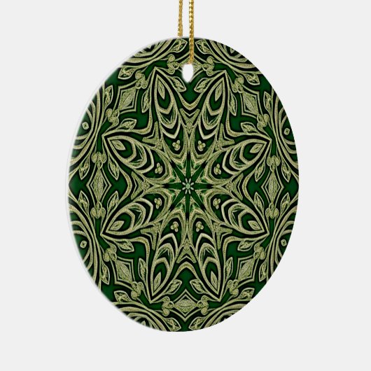 Groen Goud Decoratief Ornament (Rechts)